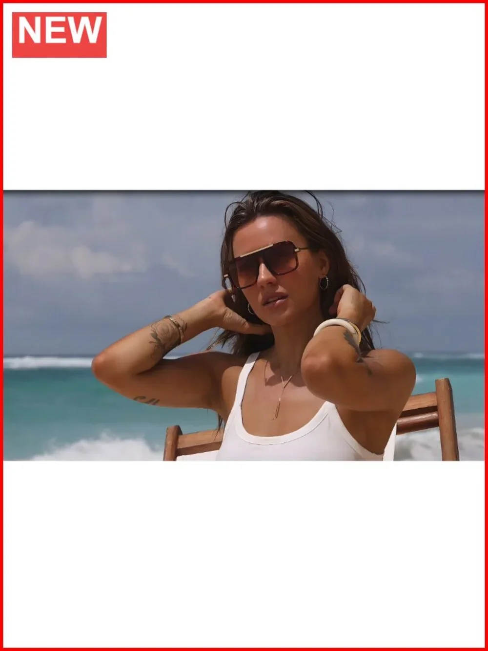 Retro Square Aviator Sunglasses UV400 Protection Metal Frame Unisex